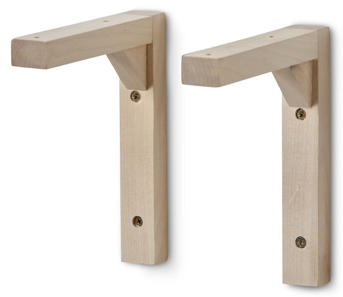 Living - Konsol till vägghyllplan, 2-pack, 3x19x17 cm - Beige