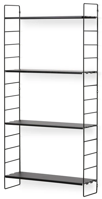 Wera, Vägghylla byggbar med 4 hyllplan, 60x18x121 cm