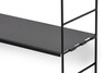 Wera - Vägghylla byggbar med 3 hyllplan, 60x18x69,4 cm - Svart