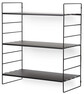 Wera - Vägghylla byggbar med 3 hyllplan, 60x30x69,4 cm - Svart