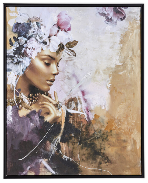 Gold and purple Couture - Tavla, 83x103 cm - Gul