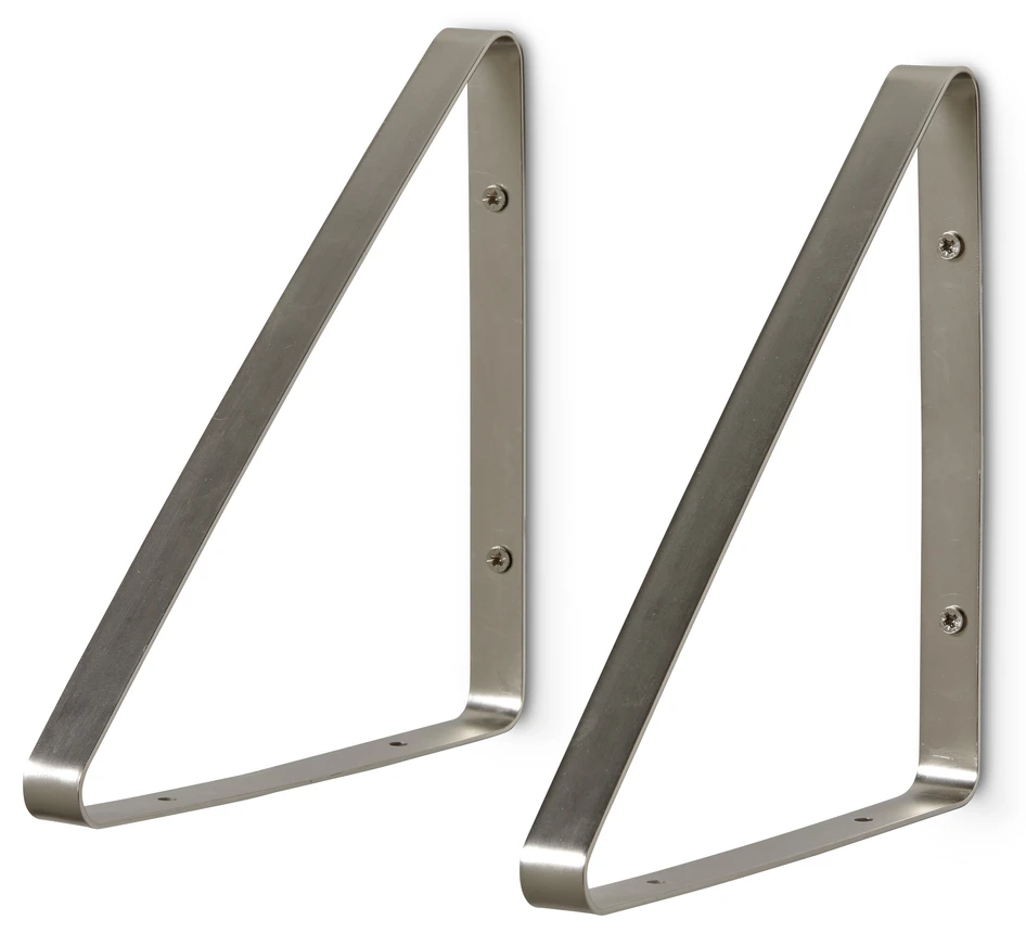 Axel - Konsol till vägghyllplan, 2-pack, 2x21x21 cm - Grå