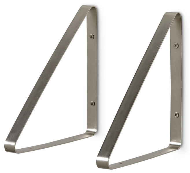 Axel - Konsol till vägghyllplan, 2-pack, 2x21x21 cm - Grå