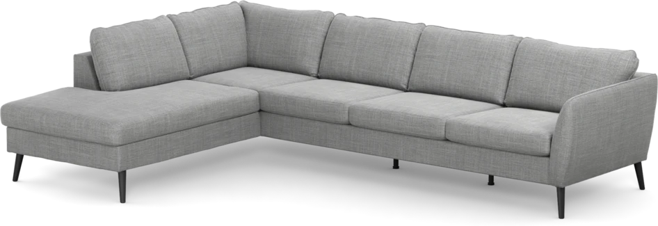 County - 3-sits soffa med divan vänster - Grå