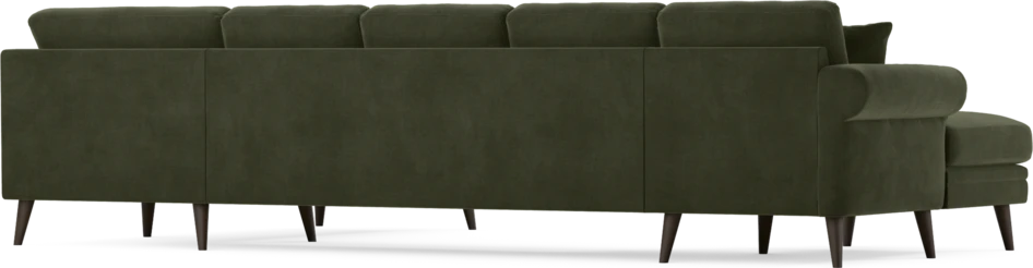 Eden - 3-sits soffa med schäslong vänster och divan höger - Grön
