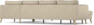 County - Hörnsoffa, 3+2-sits med schäslong vänster - Beige
