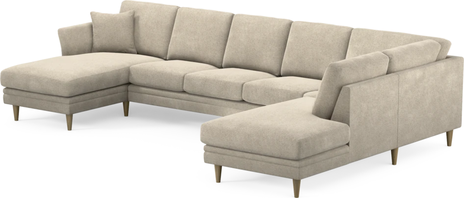 Eden - 3-sits soffa med schäslong vänster och divan höger - Beige