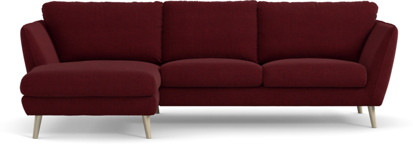 Madison Lux - 2-sits soffa med schäslong vänster - Röd