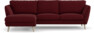 Madison Lux - 2-sits soffa med schäslong vänster - Röd