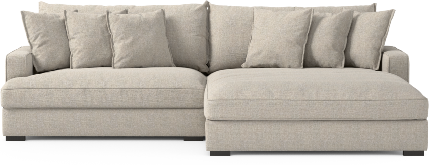 Rossi - 2-sits soffa med schäslong XL höger - Beige