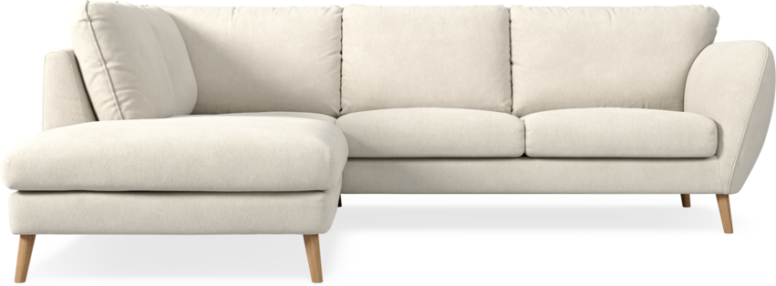 Madison Lux - 2-sits soffa med divan vänster - Vit
