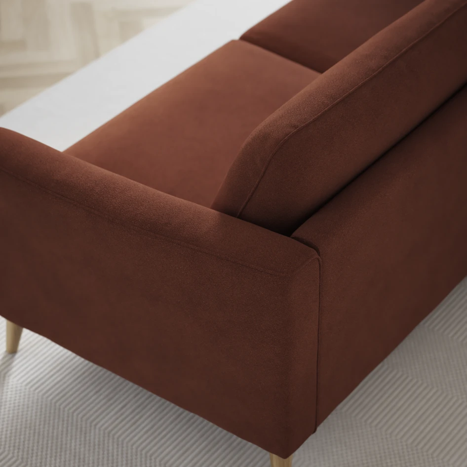 Bridge - 3-sits soffa med schäslong vänster och divan höger - Orange