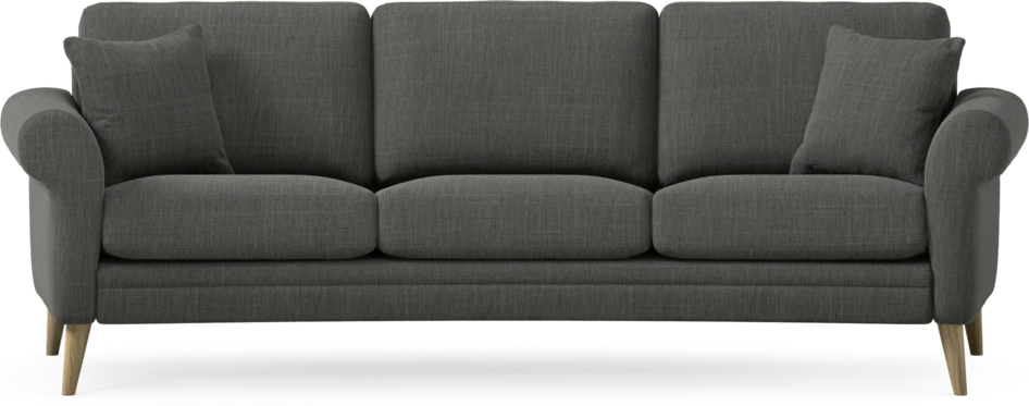 Eden - 3-sits soffa svängd - Grå