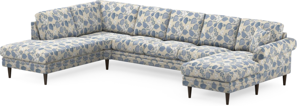 Eden - 3-sits soffa med divan vänster och schäslong höger - Flerfärgad