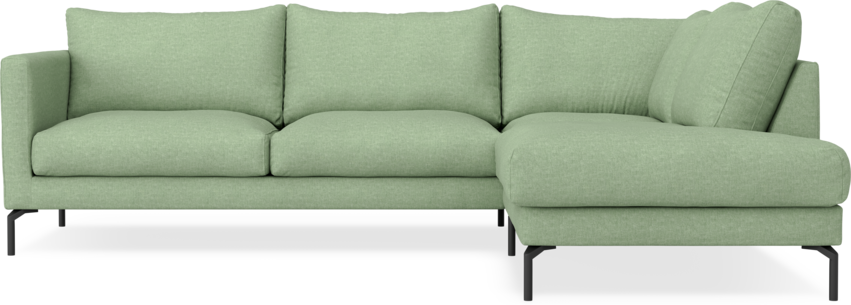 Impression Delux - 3-sits soffa med divan höger - Grön