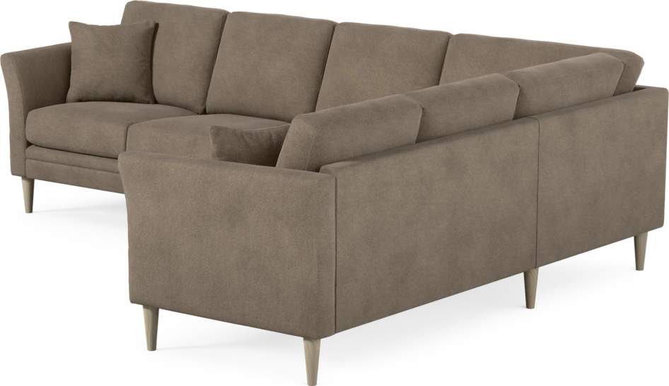 Eden - Hörnsoffa, 3+2-sits - Brun