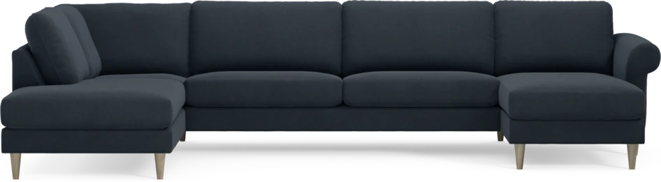 Bridge - 3-sits soffa med divan vänster och schäslong höger - Blå