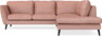 Madison - 2-sits soffa med divan höger - Röd
