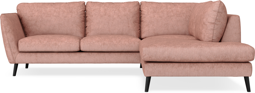 Madison - 2-sits soffa med divan höger - Röd