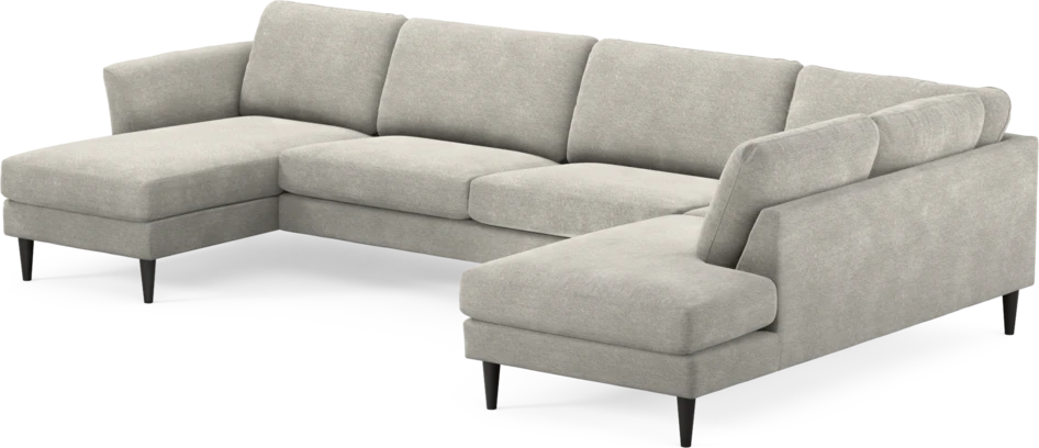 Bridge - 3-sits soffa med schäslong vänster och divan höger - Grå