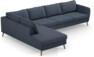 County - 3-sits soffa med divan vänster - Blå