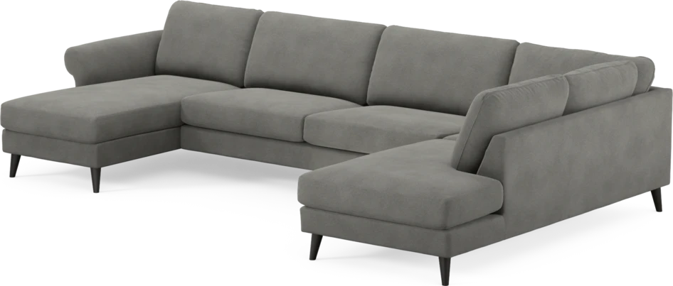 Bridge - 3-sits soffa med schäslong vänster och divan höger - Grå