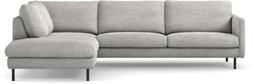 Madison Lux - 3-sits soffa med divan vänster - Grå