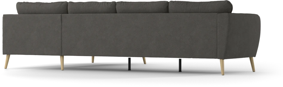 County - 3-sits soffa med divan höger - Brun