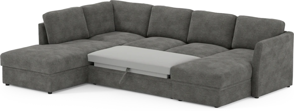 Öland - Bäddsoffa med divan vänster och schäslong höger - Grå