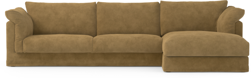 Cherrie Klädsel - Klädsel till 3-sits med schäslong höger - Gul