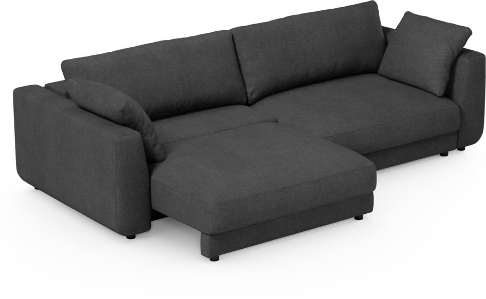 Amie - Bäddsoffa 4-sits - Svart