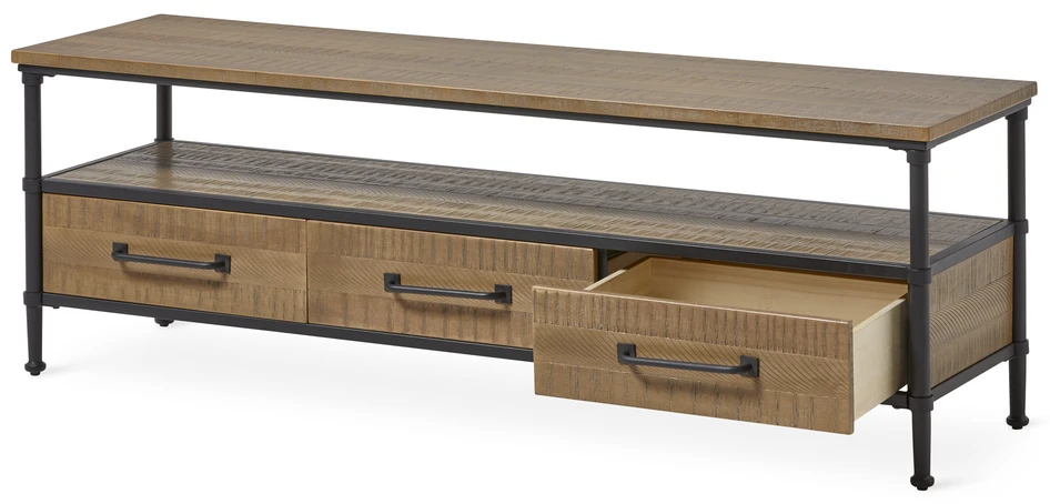 Gamleby - Tv-bänk, B 145 cm - Brun