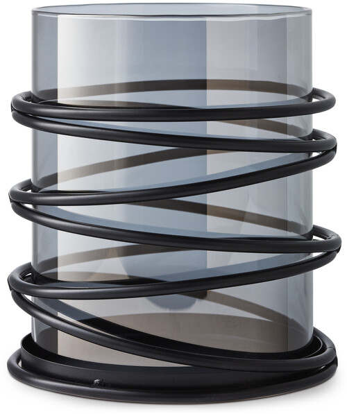 Wire - Ljuslykta, H 15,5 Ø 13,5 cm - Svart