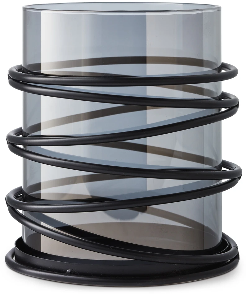 Wire - Ljuslykta, H 15,5 Ø 13,5 cm - Svart
