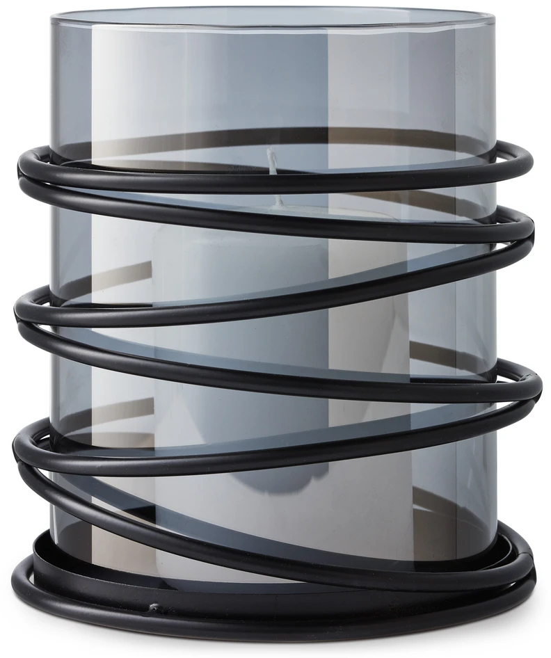 Wire - Ljuslykta, H 15,5 Ø 13,5 cm - Svart