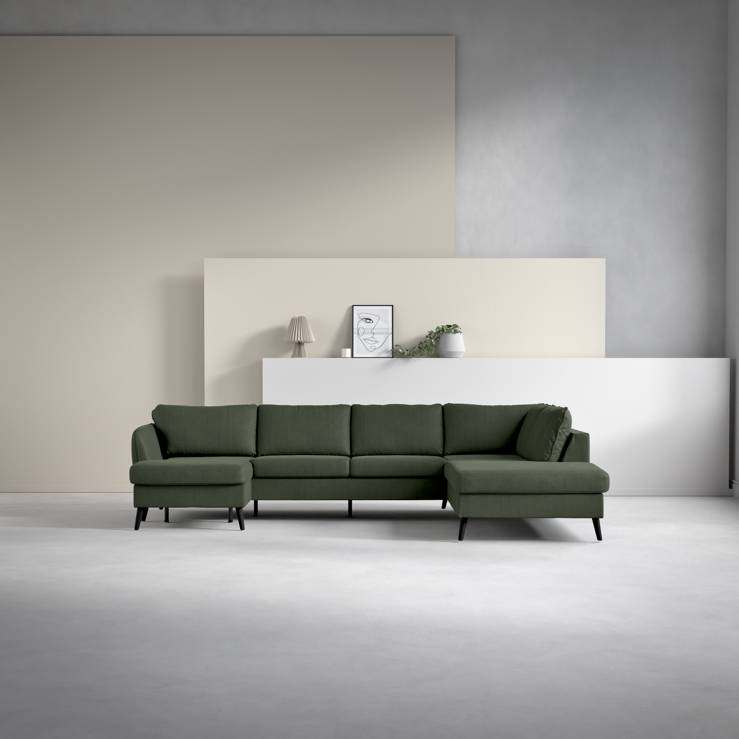 County - 3-sits soffa med schäslong vänster och divan höger - inspiration