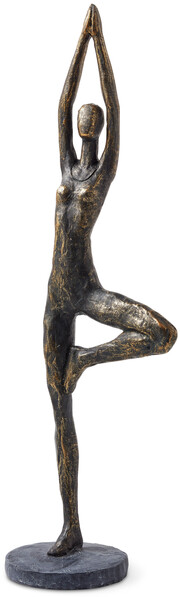 Tree Pose - Prydnadsföremål, H 45,5 cm - Brun