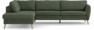 County - 2,5-sits soffa med divan vänster - Grön