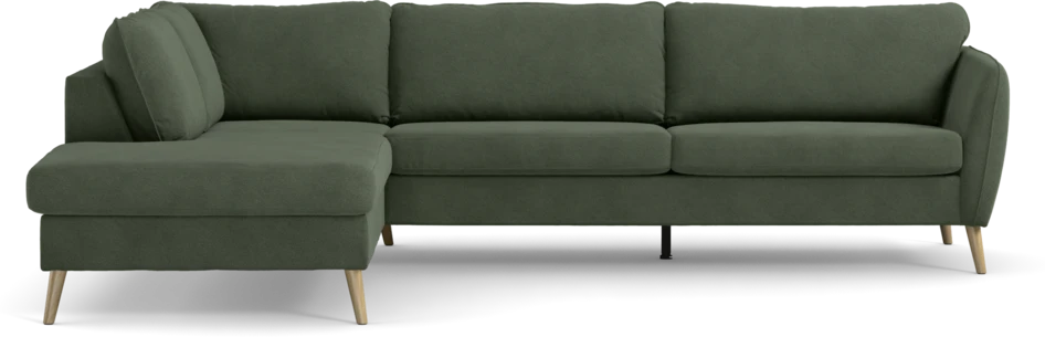 County - 2,5-sits soffa med divan vänster - Grön