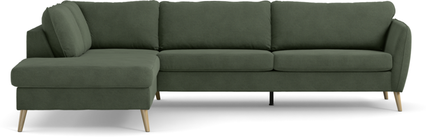 County - 2,5-sits soffa med divan vänster - Grön