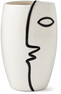 Face - Vas, H 20 cm - Vit