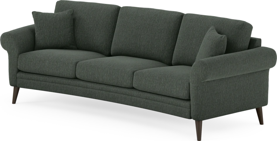 Eden - 3-sits soffa svängd - Grön