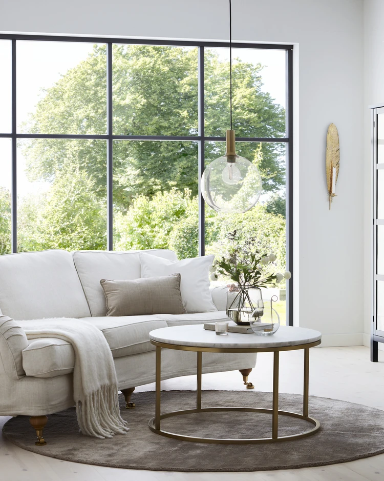 Oxford - 3-sits soffa svängd, fast klädsel - inspiration