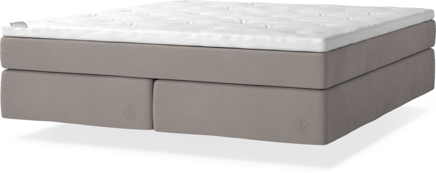 Cape Farewell - Kontinentalsäng, dubbelsäng med svävande utseende - Grå