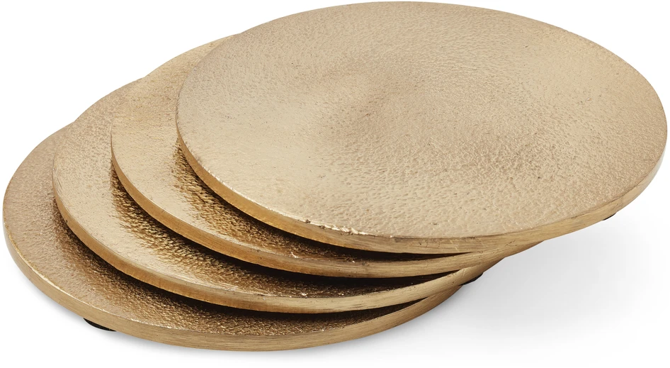 Raw - Underlägg, 4-pack, Ø 10,5 cm - Gul