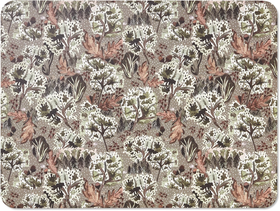 Woods - Tablett i kork, 2-pack, 30x40 cm - Grön