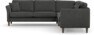 Eden - Hörnsoffa 2,5+2,5 - Svart