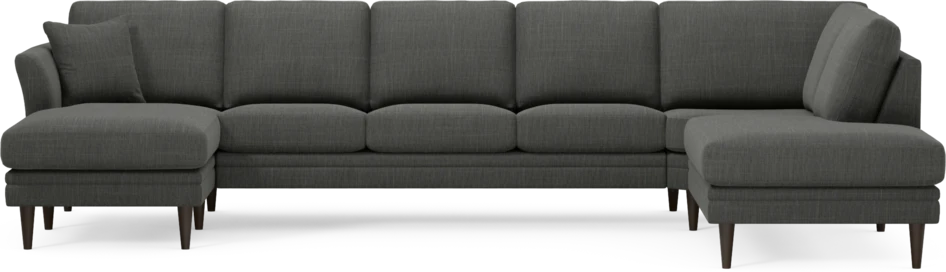 Eden - 3-sits soffa med schäslong vänster och divan höger - Grå