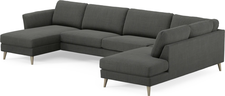 Bridge - 3-sits soffa med schäslong vänster och divan höger - Grå