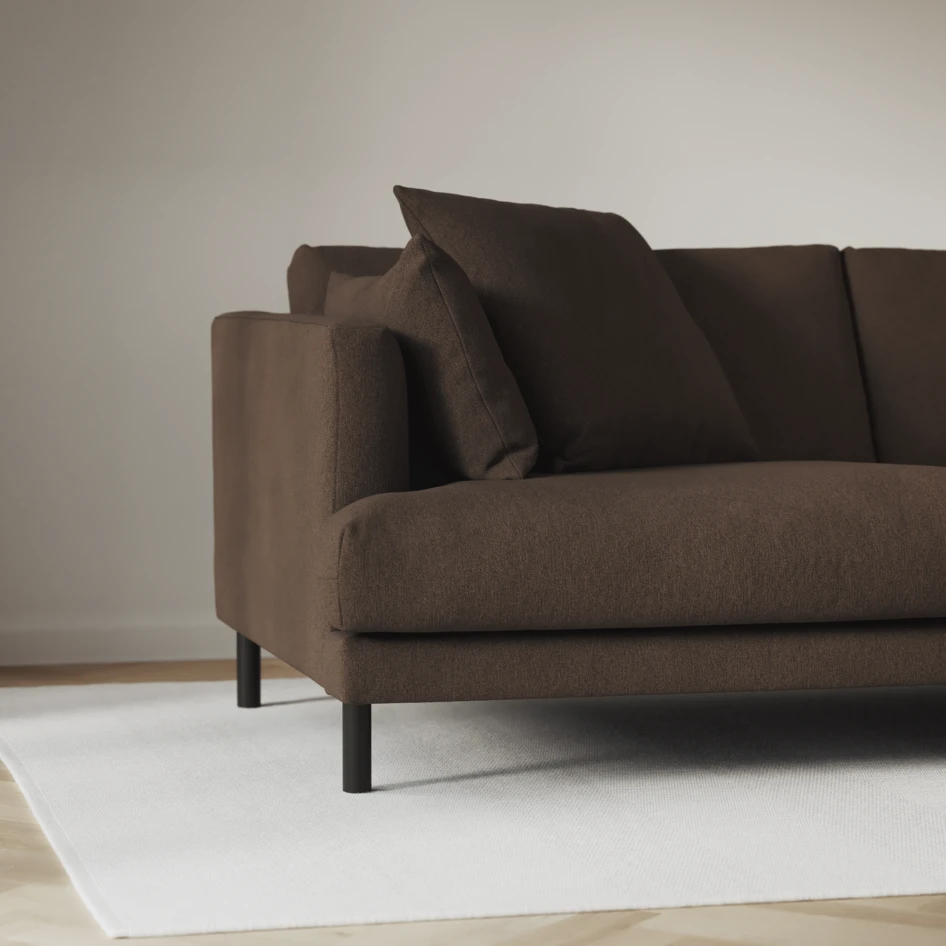 Harper - 3-sits soffa - Brun